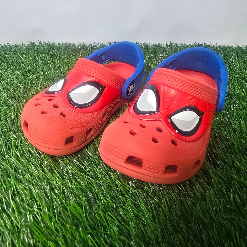 Crocs C8 Red Blue Clogs Kids Marvel Spider-Man Superhero Sandals